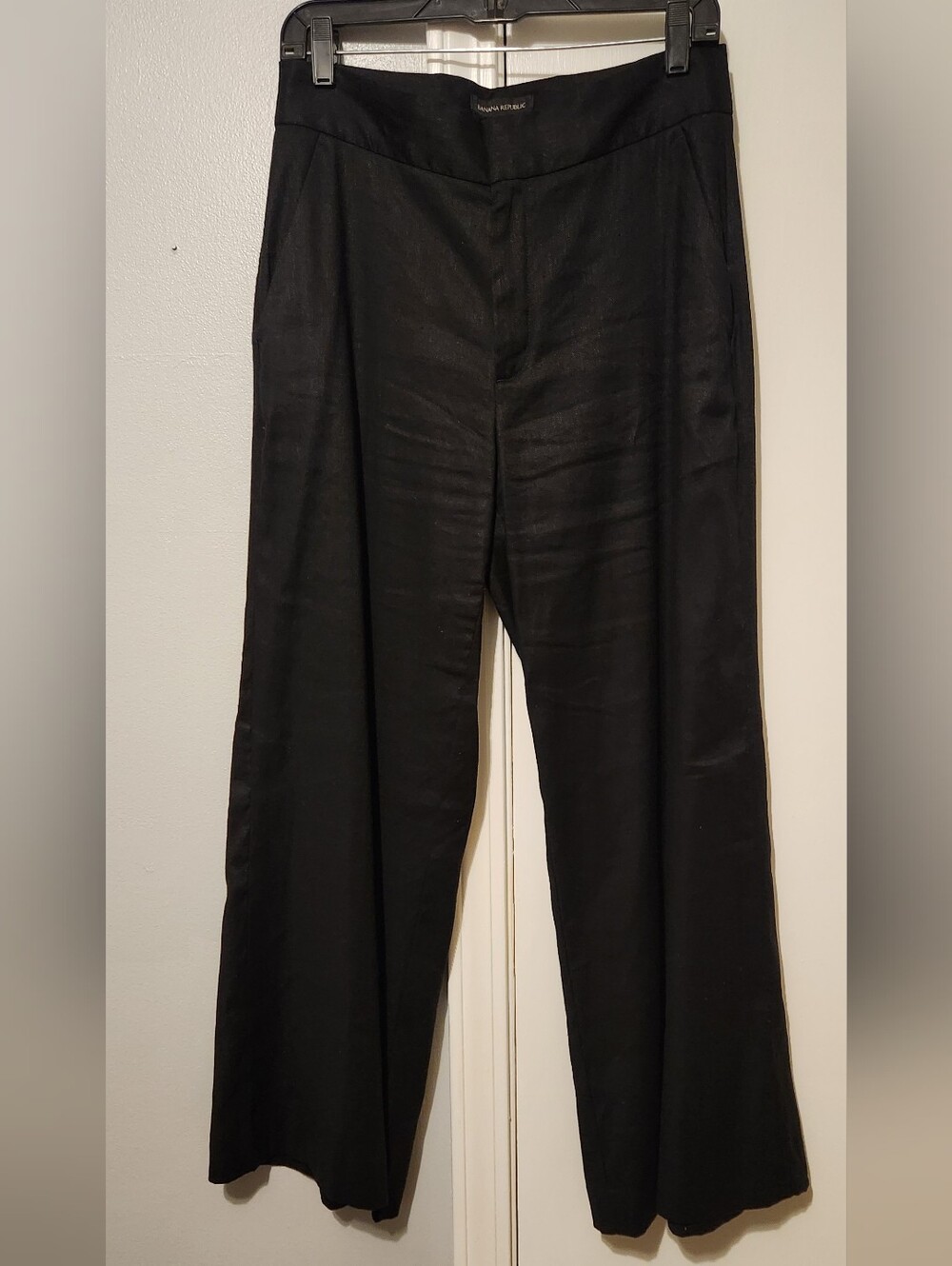 8 Petite Banana Republic Black Wide Leg Pant